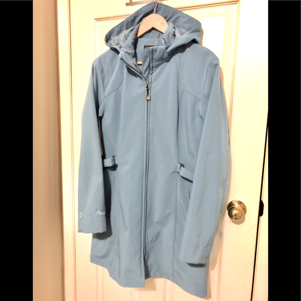 MARIKA long blue spring/fall jacket dusty blue GUC